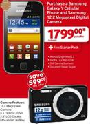Samsung Galaxy Y Cellular Phone and Samsung 12.2 Megapixel Digital Camera