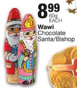 Wawi Chocolate Santa/Bishop-60g Each
