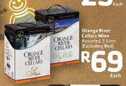 Orange River Cellars WineAssorted(Except Red)-5Ltr Each