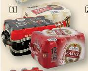 Castle Lager/Hansa Pilsener/Carling Black Label Cans- 12 x 440ml