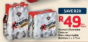 Hunter's Extreme Cans Or Non-Returnable Bottles- 6 x 275ml Per Pack