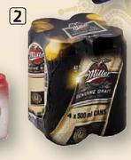Miller Genuine Draft Cans-4x500ml