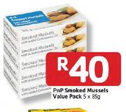 PnP Smoked Mussels Value Pack-5 x 85g