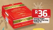 Twinings English Breakfast Or Earl Grey Teabags - 50's