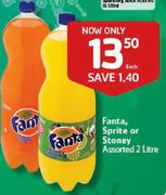 Fanta, Sprite Or Stoney-2Ltr Each
