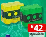 Appletiser Or Peartiser Sparkling Juice-6x330Ml Each