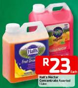 Hall's Nectar Concentrate Assorted-1L Each