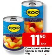 Koo Choice Grade Fruit Cocktail Or Fruit Salad-410G Each