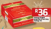 Twinings English Breakfast Or Earl Grey Teabags-50's
