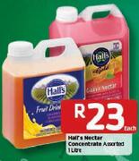 Hall's Nectar Concentrate Assorted-1L Each