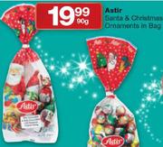 Astir Santa & Christmas Ornaments In Bag-90g
