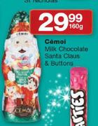 Cemol Milk CHocolate Santa Claus & Buttons-160g