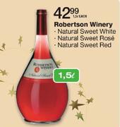 Robertson Winery Natural Sweet White/Natural Sweet Rose/Natural Sweet Red-1.5L Each