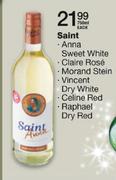 Saint Anna Sweet White/Claire Rose/Morand Stein/Vincent Dry White/Celine Red/Raphael Dry Red-750ml E