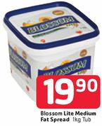Blossom Lite Medium Fat Spread-1Kg Tub