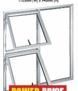 Aluminium Window Natural or Bronze (2 Opening Vents & 1 Fixed) -1200mm x 1200mm