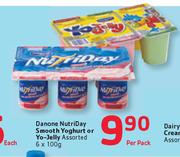 Danone Nutriday Smooth Yoghurt Or Yo-Jelly Assorted-6 x 100g