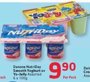 Danone NutriDay Smooth Yoghurt Or Yo-Jelly-6x100G
