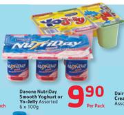 Danone NutriDay Smooth Yoghurt Or Yo-Jelly-6x100G Per Pack