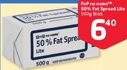PnP No Name 50% Fat Spread Lite-500G Brick