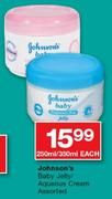 Johnson's Baby Jelly/Aqueous Cream Assorted-250ml/350ml Each