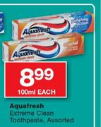 Aquafresh Extreme Clean Toothpaste-100ml Each