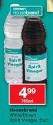 Housebrand White/Brown Spirit Vinegar-750ml Each