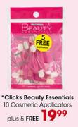 Clicks Beauty Essentials-10 Cosmetic Applicators 