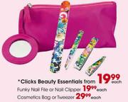 Clicks Beauty Essentials Funky Nail File Or Nail Clipper-Each 