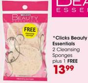 Clicks Beauty Essentials 2 Cleansing Sponges 