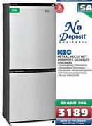 KIC Metaal Yskas Met Onderste Gedeelte Vrieskas-309Ltr(KB6032ME)