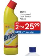 Any 2 Jeyes Homeguard Thick Bleach-750ml