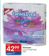 Twinsaver Luxury 9 Toilet Rolls 2-Ply-per pack