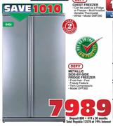 Defy Metallic Side By Side Fridge Freezer(DFF392)