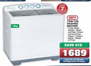 Defy Twin Tub Washing Machine(DTT161)
