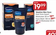 Vaseline Men Face Even Tone Expert Moisturiser 20ml-Each