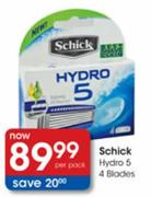 Schick Hydro 5 4 Blades-Per Pack 