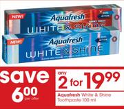Aquafresh White & Shine Toothpaste-2x100ml