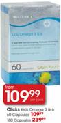 Clicks Kids Omega 3 & 6  180Capsules-Per Pack