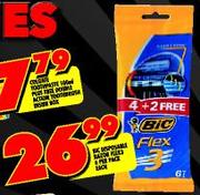 Bic Flex 3 Razors-6's Per Pack
