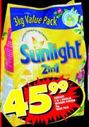 Sunlight 2 In 1 Regular Washing Powder-3kg