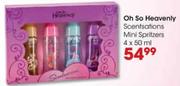 Oh So Heavenly Scentsations Mini Spritzers-4 x 50ml