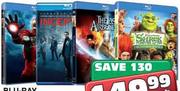 Blu-Ray (Inception/Iron Men 2/Shrek Forever After)-Each