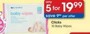 Clicks 10 Baby Wipes-Any 5