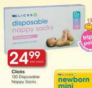 Clicks 150 Disposable Nappy Sacks