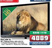 Sony FHD LCD TV-40"(102cm)