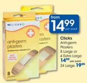 Clicks Anti-Germ Plasters-24 Large