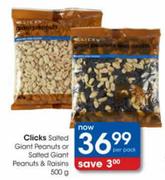 Clicks Salted Giant Peanuts-500gm-Per Pack
