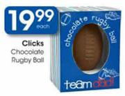 Clicks Chocolate Rugby Ball-Each