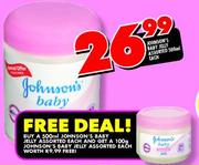 Johnson's Baby Jelly Assorted 500ml Each + Free Johnson's Baby Jelly Assorted 100g Each
